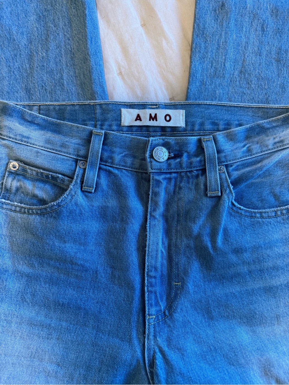 AMO Women's Light Blue Slim Straight Jeans